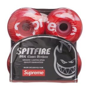 Supreme x Spitfire Shop Logo Wheels Red